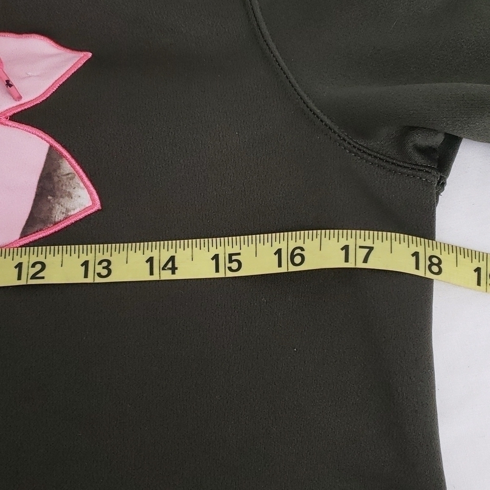 UNDER Armour Cold Gear Storm Hoodie Camo Green with Pink Accent Small VGUC - Picture 6 of 11